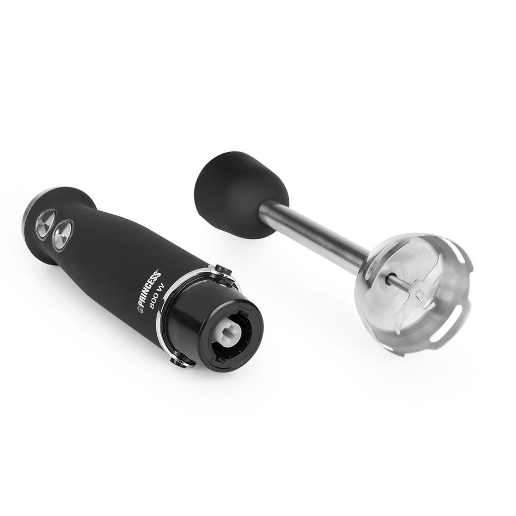 Princess 2212120 Hand Blender Set - Powerful 800W, 4-Blade Stainless Steel, with Chopper, Whisk & 800ml Measuring Cup - Ergonomic Design & Dishwasher Safe