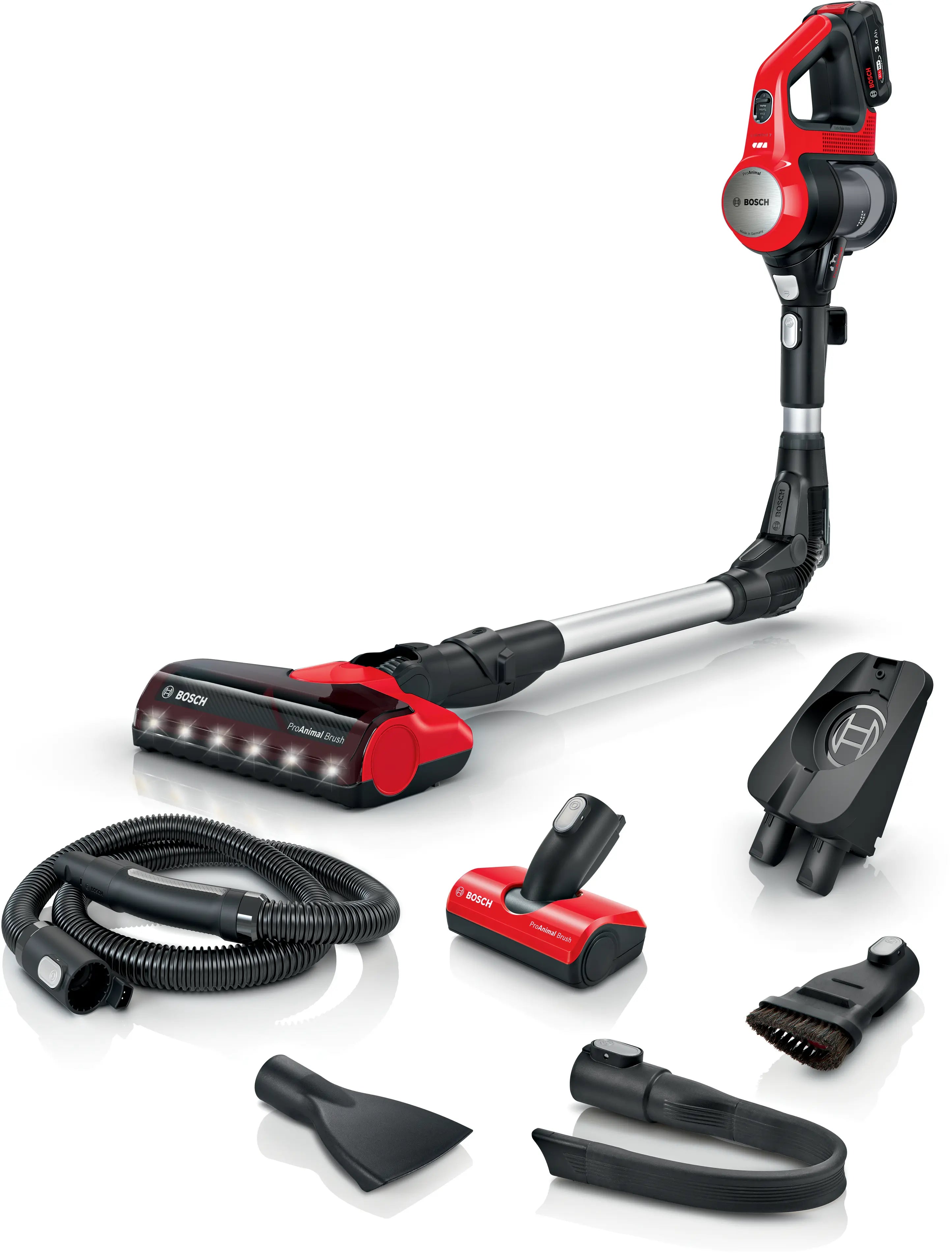BOSCH BCS711PET Rechargeable Handstick Vacuum Cleaner Unlimited ProAnimal Serie7 Red