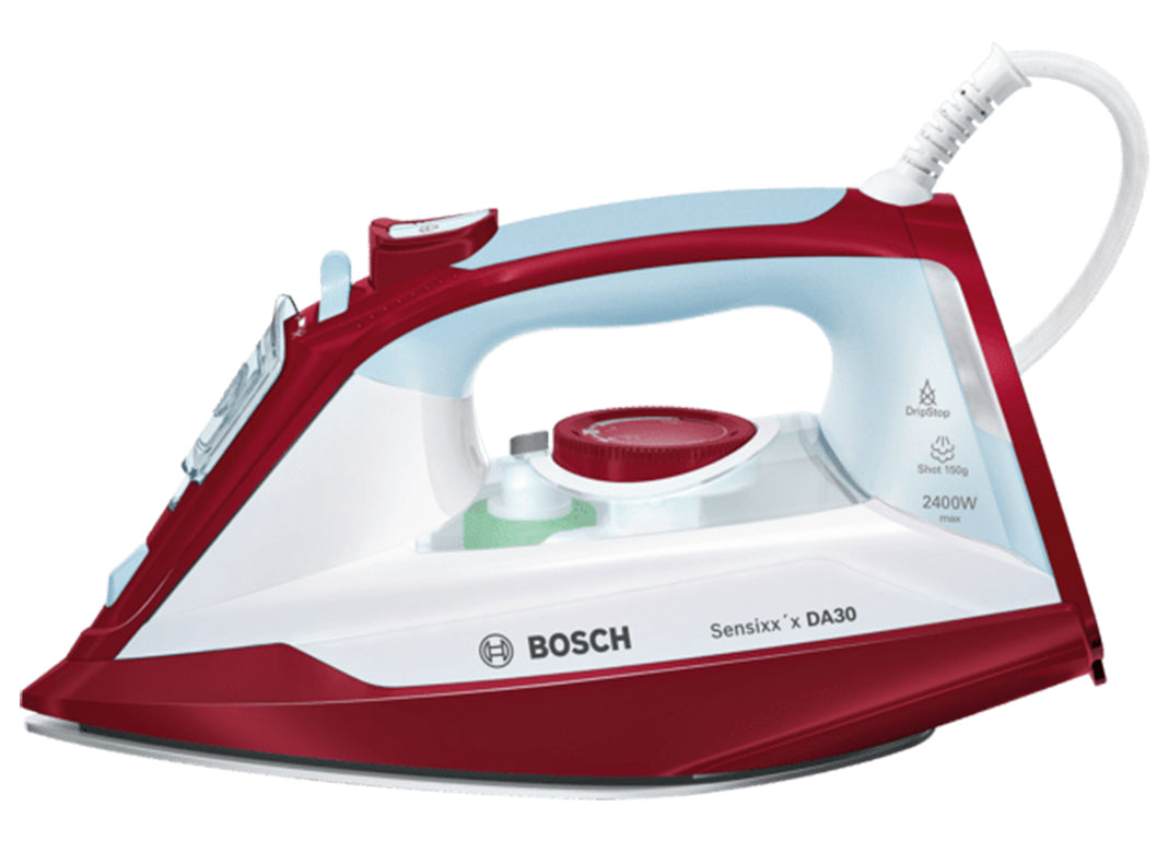 Bosch TDA3024010 Steam Iron Shot of steam 150 gr 2400W Red+White