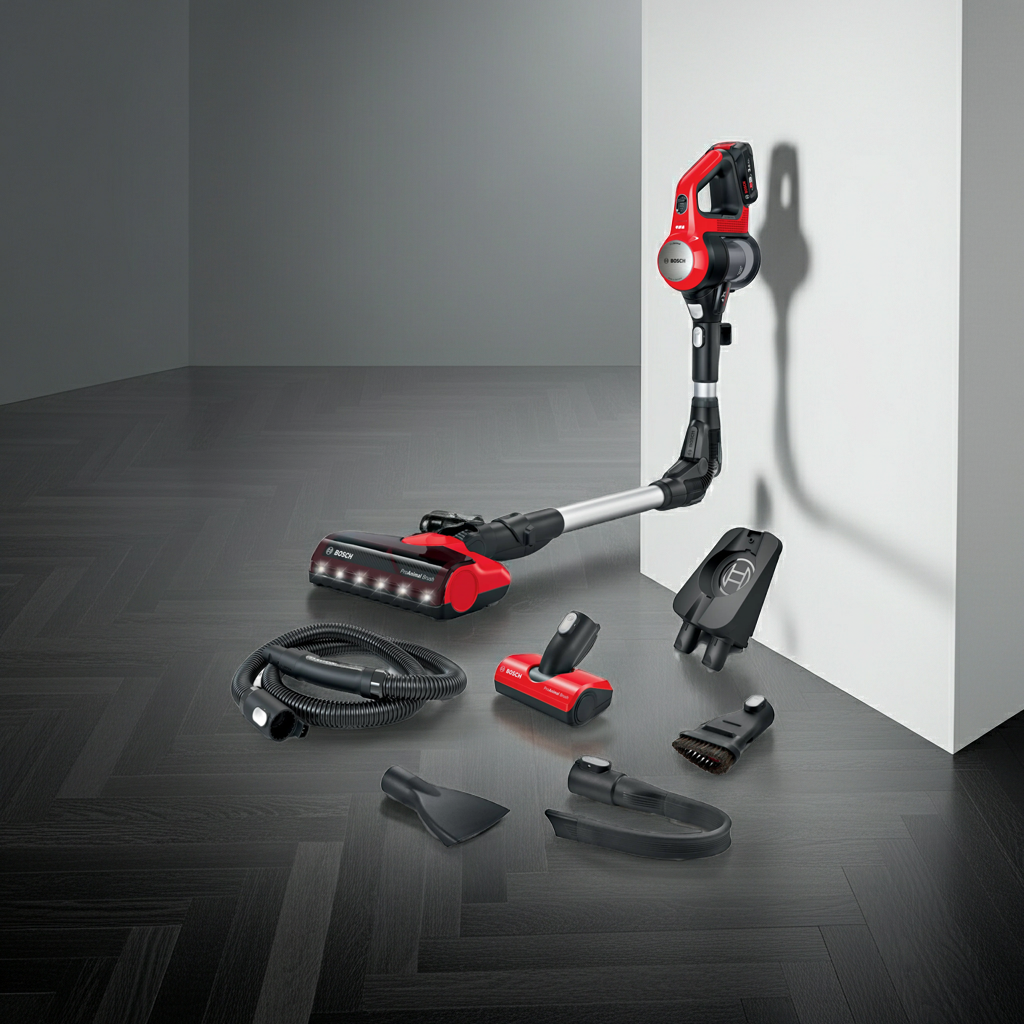 BOSCH BCS711PET Rechargeable Handstick Vacuum Cleaner Unlimited ProAnimal Serie7 Red