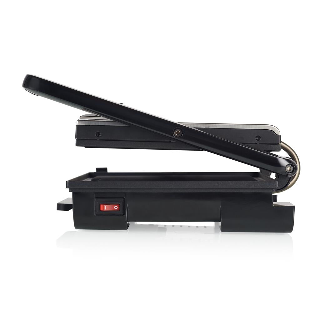 Princess 01.112425.01.001 Pro Panini Grill - 2000W, 30x27cm Grilling Surface, Floating Top Plate, Easy Clean, Black Stainless Steel