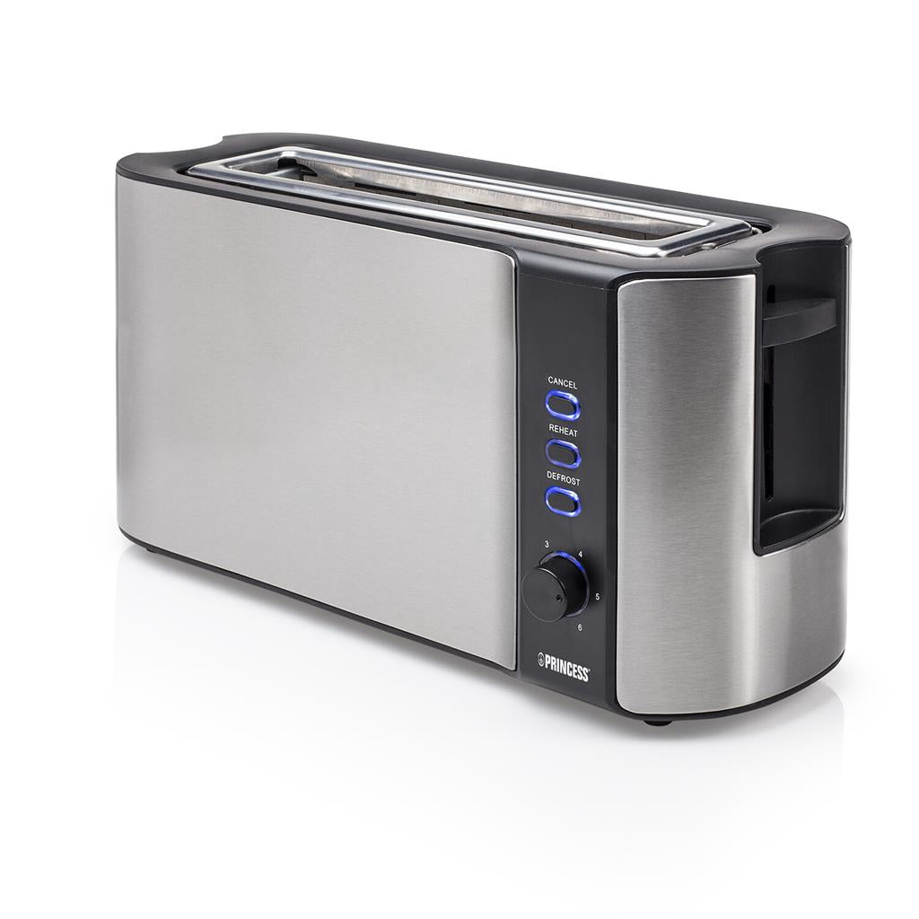 Princess 01.142353.09.001 Luxury Long Slot Toaster with Stainless Steel Finish and 6 Browning Levels