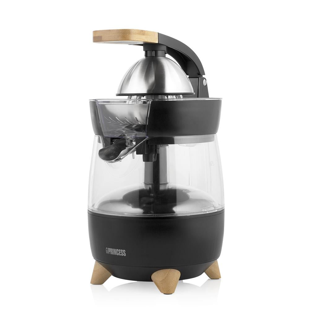 Princess Pure Citrus Press Juicer - 300W Powerful Motor with Bamboo Finish & 3-Way Spout