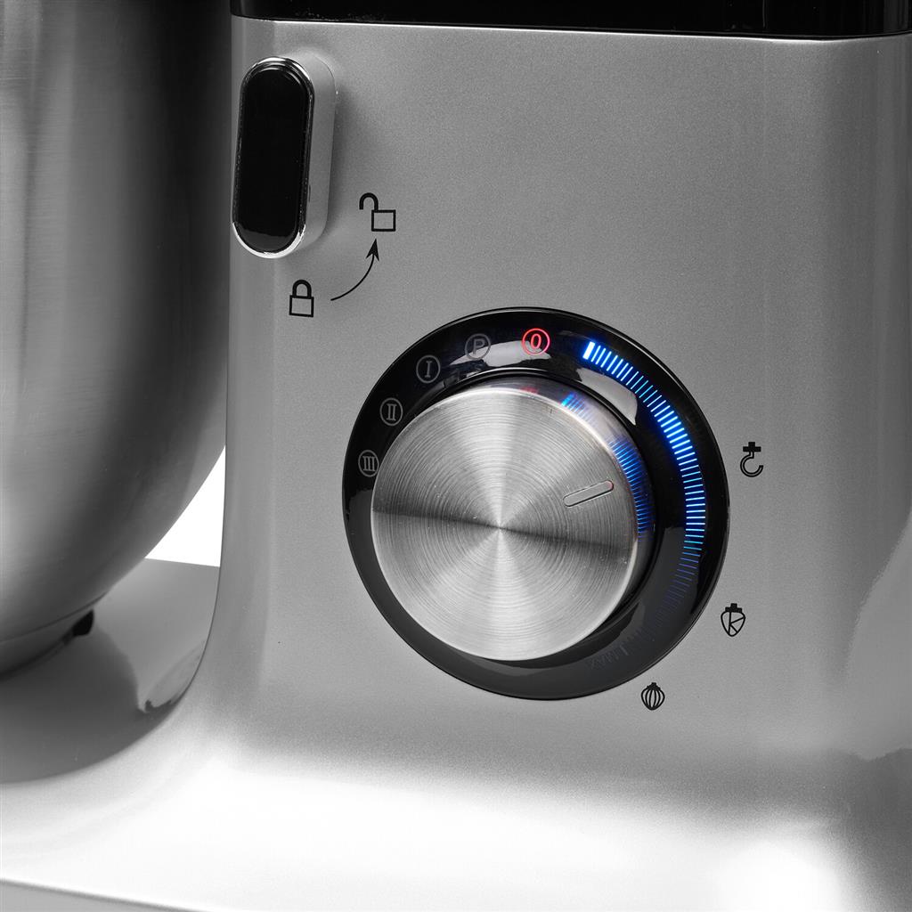 Princess 1200W Heavy Duty Kitchen Machine with 8L Stainless Steel Bowl
