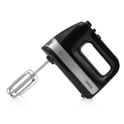 Princess Hand Mixer Power 500 - 5-Speed Black Mixer with Turbo Function and Storage Box