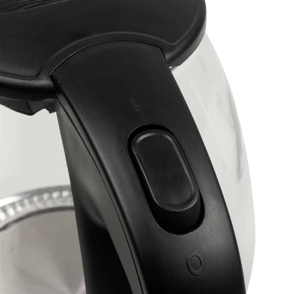 Princess 01.236072.01.001 Elegant Glass Kettle with Blue LED Illumination - 1.7L Capacity