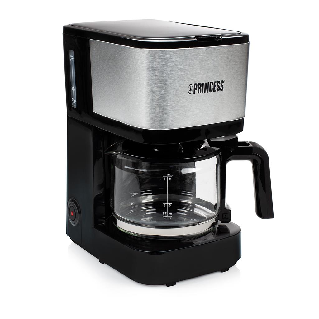 Princess Compact 8-Cup Filter Coffee Maker with Keep Warm Function - Perfect for Home & Camping