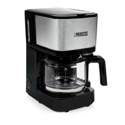 Princess Compact 8-Cup Filter Coffee Maker with Keep Warm Function - Perfect for Home & Camping