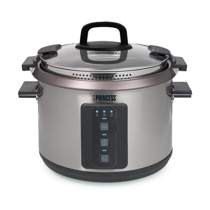 Princess 01.271966.09.001 1.8L Automatic Pasta and Rice Cooker with Glass Lid Colander