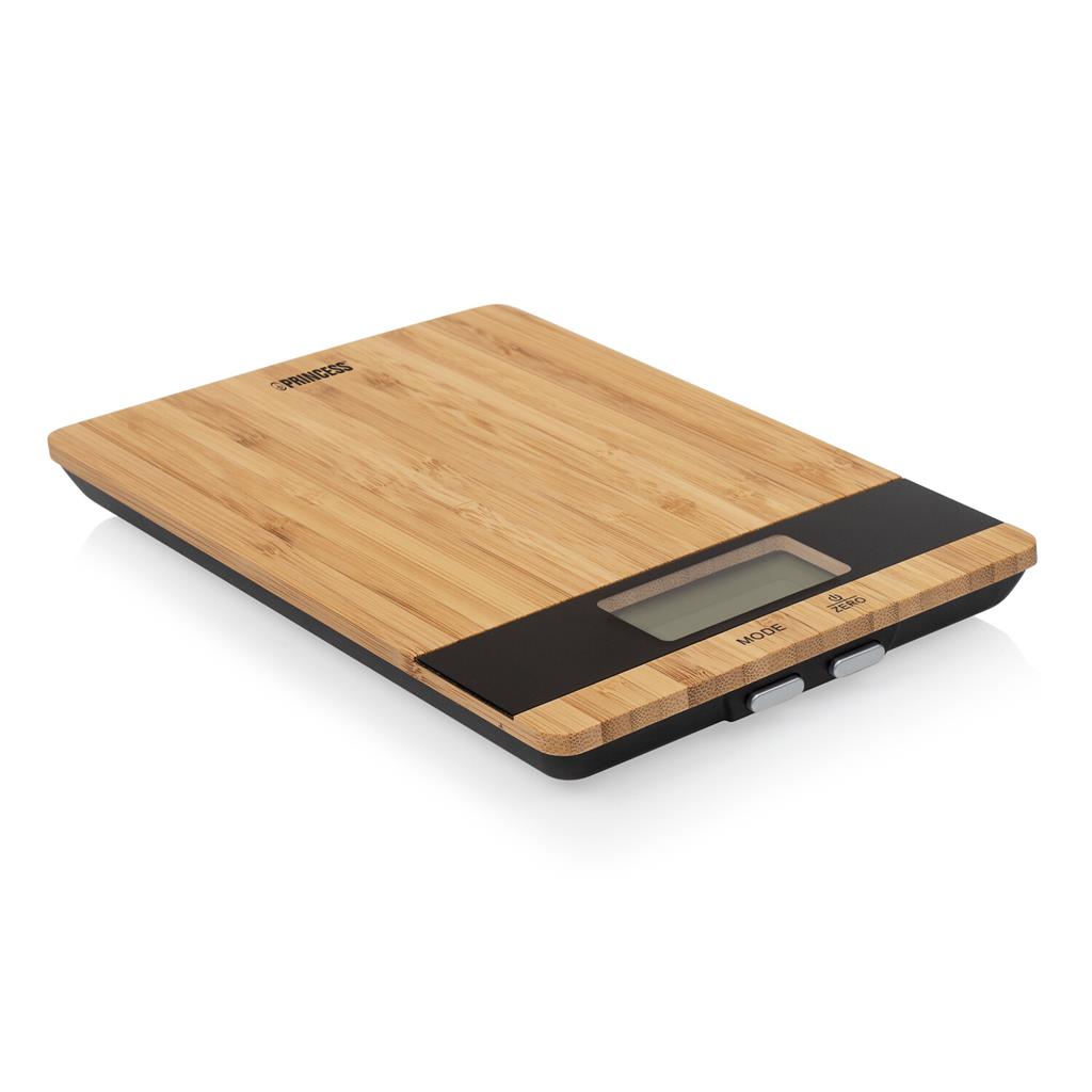 Princess 492944 Bamboo Kitchen Scale - Accurate 5kg Weighing with Tare Function