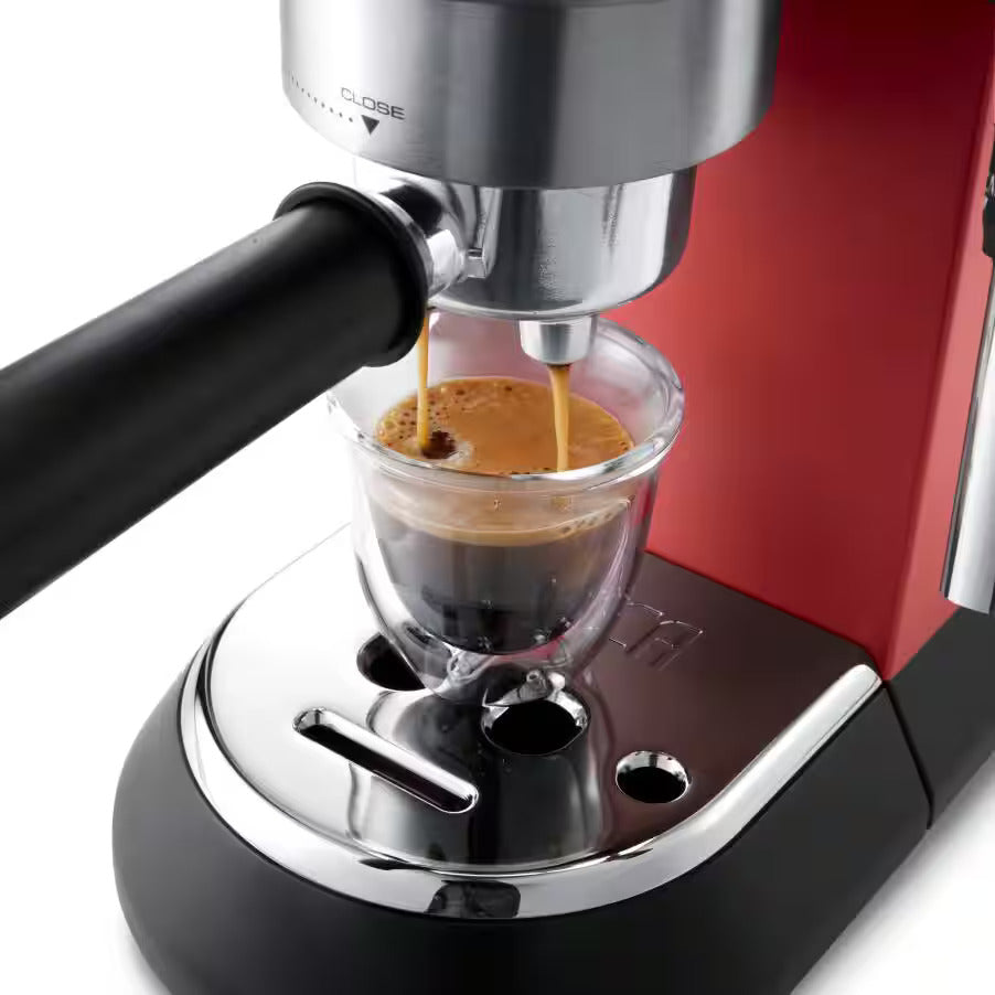 De'Longhi Dedica Style Traditional Pump Espresso Machine - Passion Red