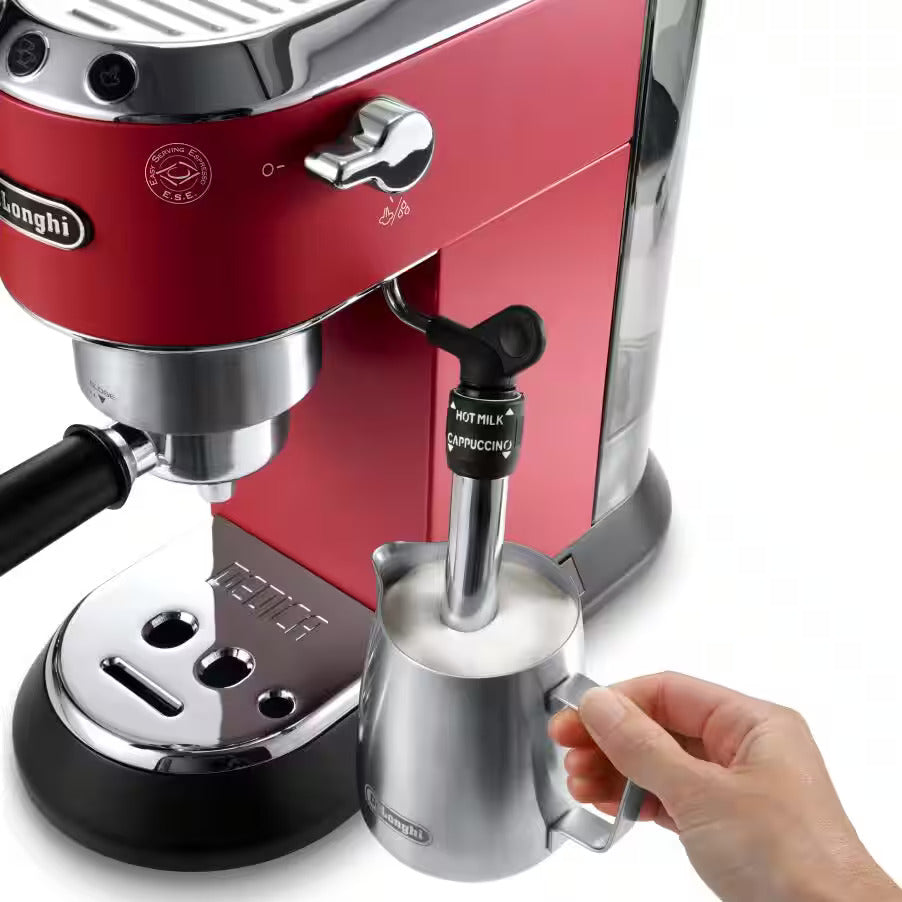 De'Longhi Dedica Style Traditional Pump Espresso Machine - Passion Red