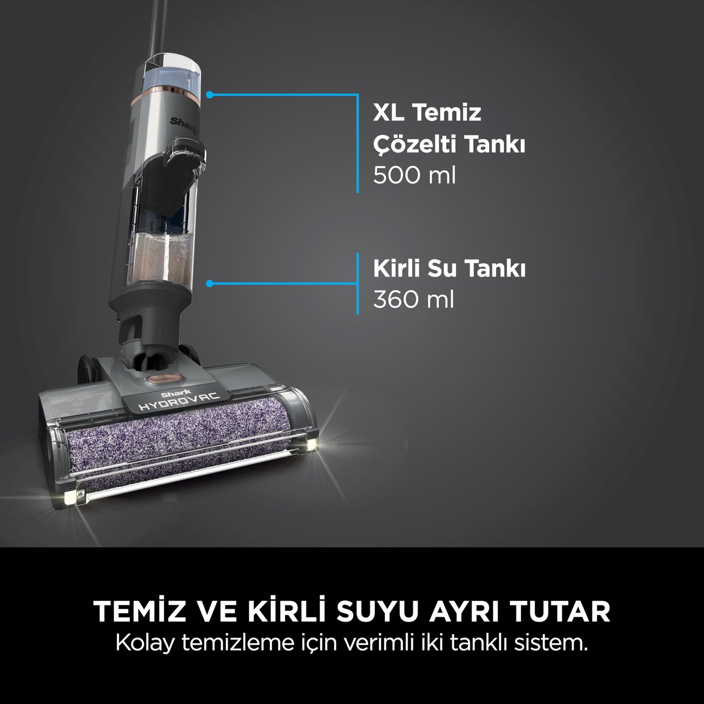 NINJA SHARK HYDROVAC CORDLESS VACUUM HARD FLOOR CLEANER WD210ME