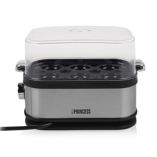 Princess 262046 Stainless Steel Egg Boiler - Cooks Up to 6 Eggs Perfectly