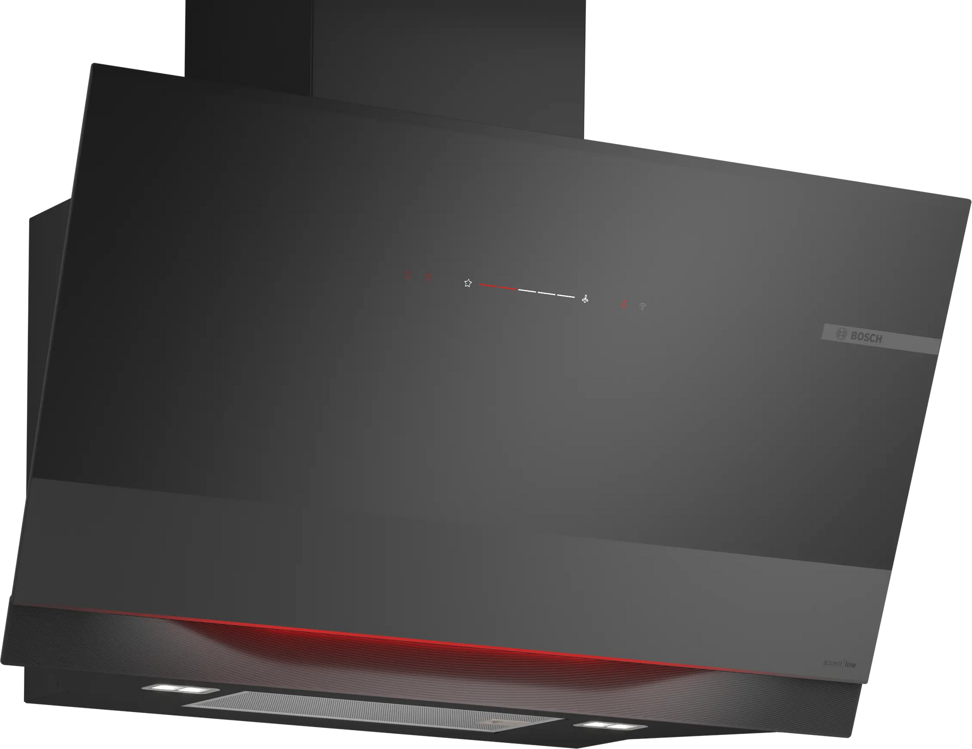 Bosch DWK91LT65 Wall Hood 90cm Serie8 1000m3/h Clear Glass Black Printed