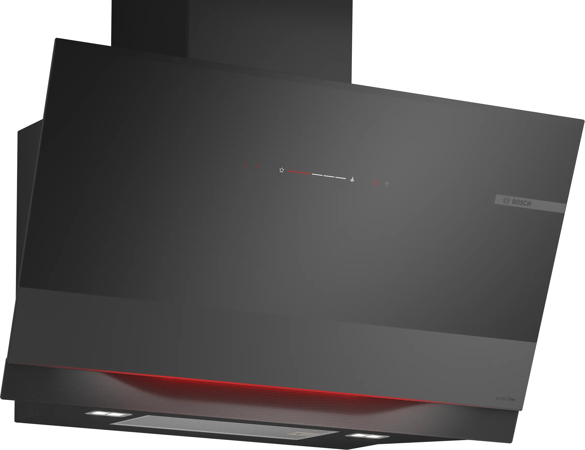 Bosch DWK91LT65 Wall Hood 90cm Serie8 1000m3/h Clear Glass Black Printed