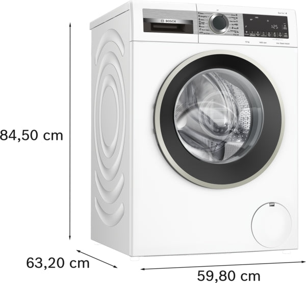 BOSCH WGA25400ME Front-Loading Washing Machine 10kg 1400rpm Series 4 i-Dos A+++ White