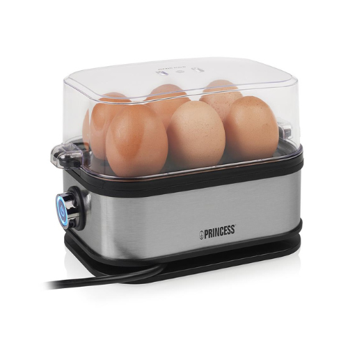 Princess 262046 Stainless Steel Egg Boiler - Cooks Up to 6 Eggs Perfectly