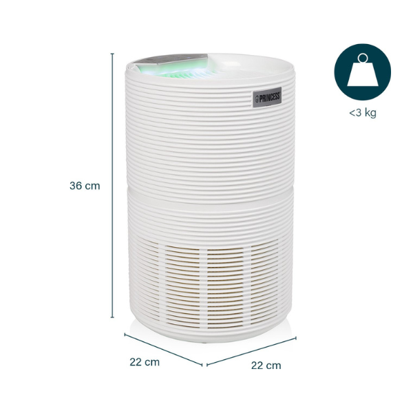 Princess 356160 Smart Air Purifier - App & Voice Controlled with HEPA H13 Filter