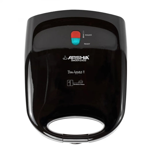 Arshia Sandwich Maker 1 Sandwich Plate - 1200 Watts Black