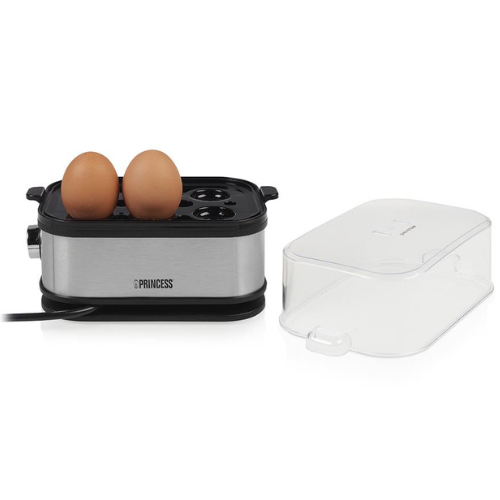 Princess 262046 Stainless Steel Egg Boiler - Cooks Up to 6 Eggs Perfectly