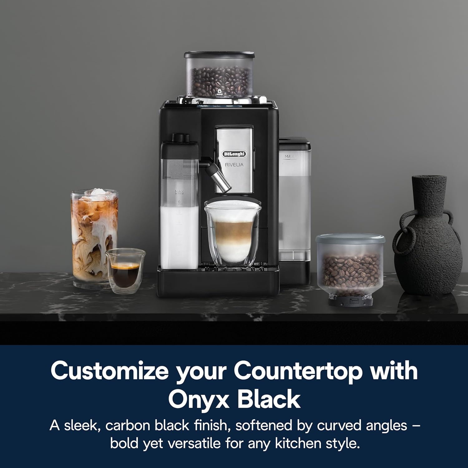 Rivelia Fully Automatic One-Touch Coffee Machine - Pebble Grey