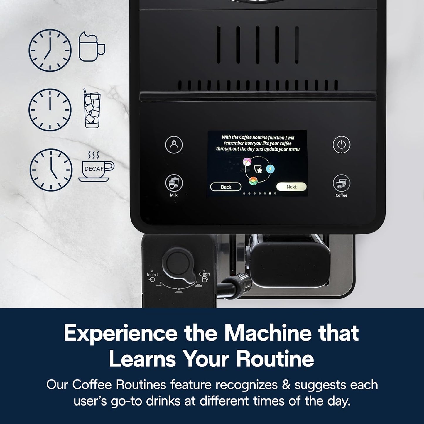 Rivelia Fully Automatic One-Touch Coffee Machine - Pebble Grey