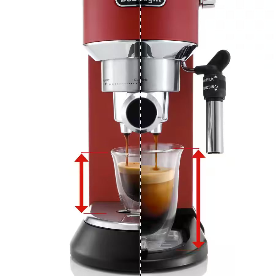 De'Longhi Dedica Style Traditional Pump Espresso Machine - Passion Red