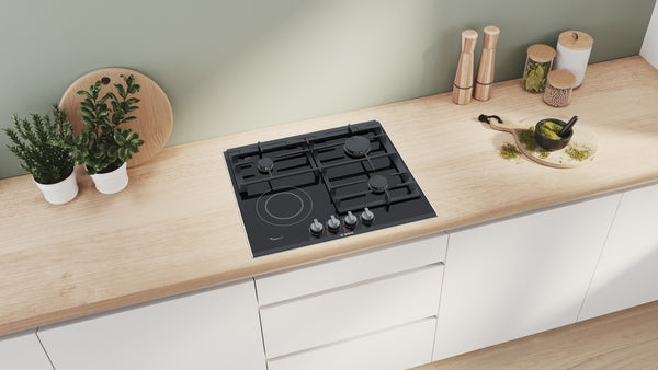 BOSCH PRY6A6B70Q Built In Gas+Elec Hob Series 8 60cm Ceramic