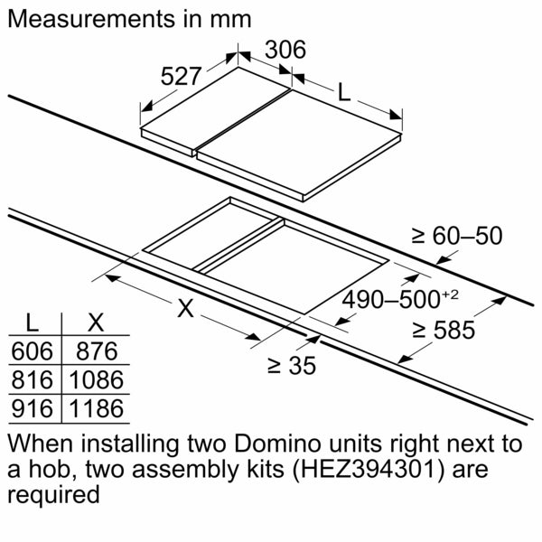 BOSCH PRA3A6B70 Built In Gas Ceramic Hob Wok-Burners 30cm Serie8